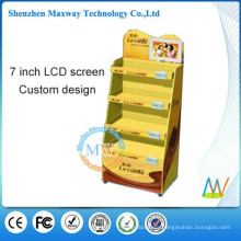point of sale cardboard display with 7 inch lcd screen